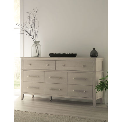 Modus Camden Eight Drawer Oak Wood Dresser in Chai