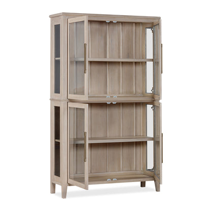 Modus Camden Four Door Shiplap Curio in Chai