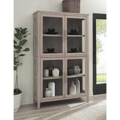 Modus Camden Four Door Shiplap Curio in Chai