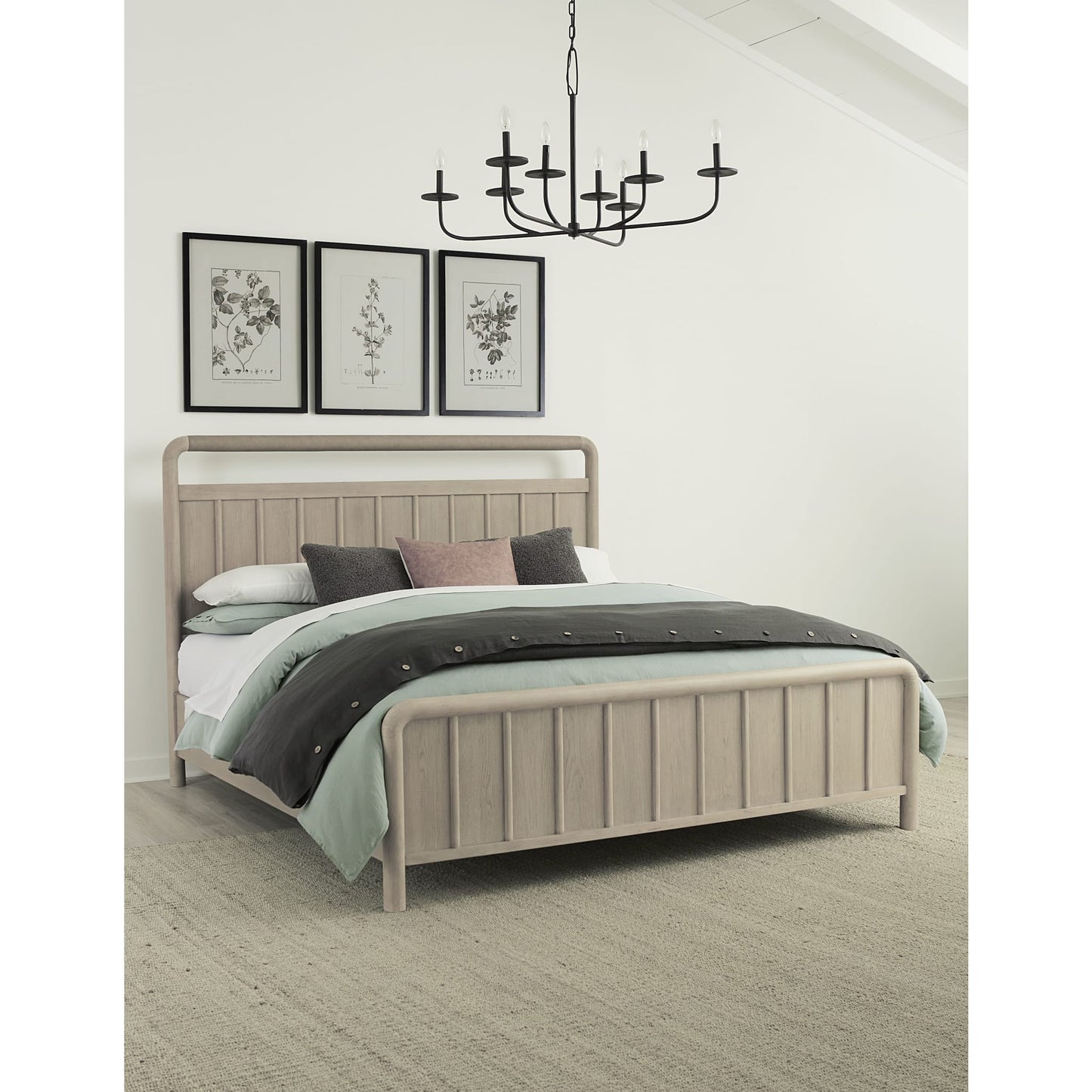 Modus Camden Shiplap Oak Wood Platform Bed in Chai