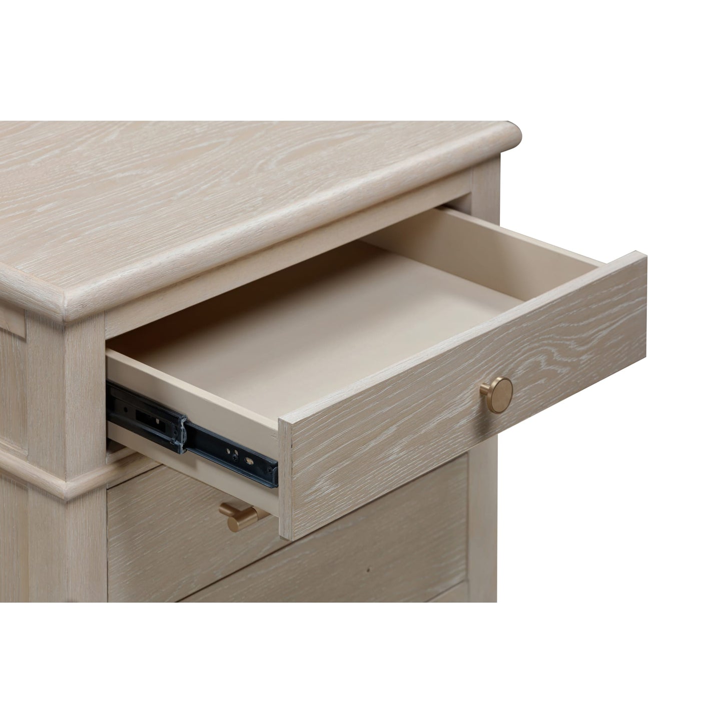Modus Camden Three Drawer Oak Wood Nightstand in Chai