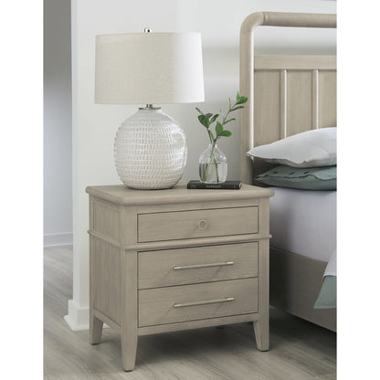 Modus Camden Three Drawer Oak Wood Nightstand in Chai