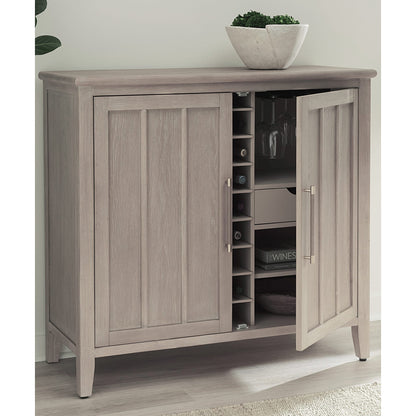 Modus Camden Two Door Two Drawer Bar Cabinet with Stemware Rack and Wine Rack in Chai
