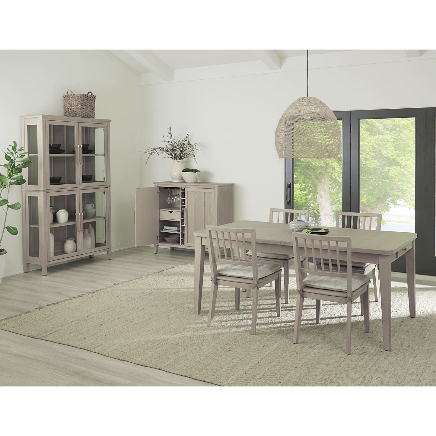 Modus Camden Two Door Two Drawer Bar Cabinet with Stemware Rack and Wine Rack in Chai