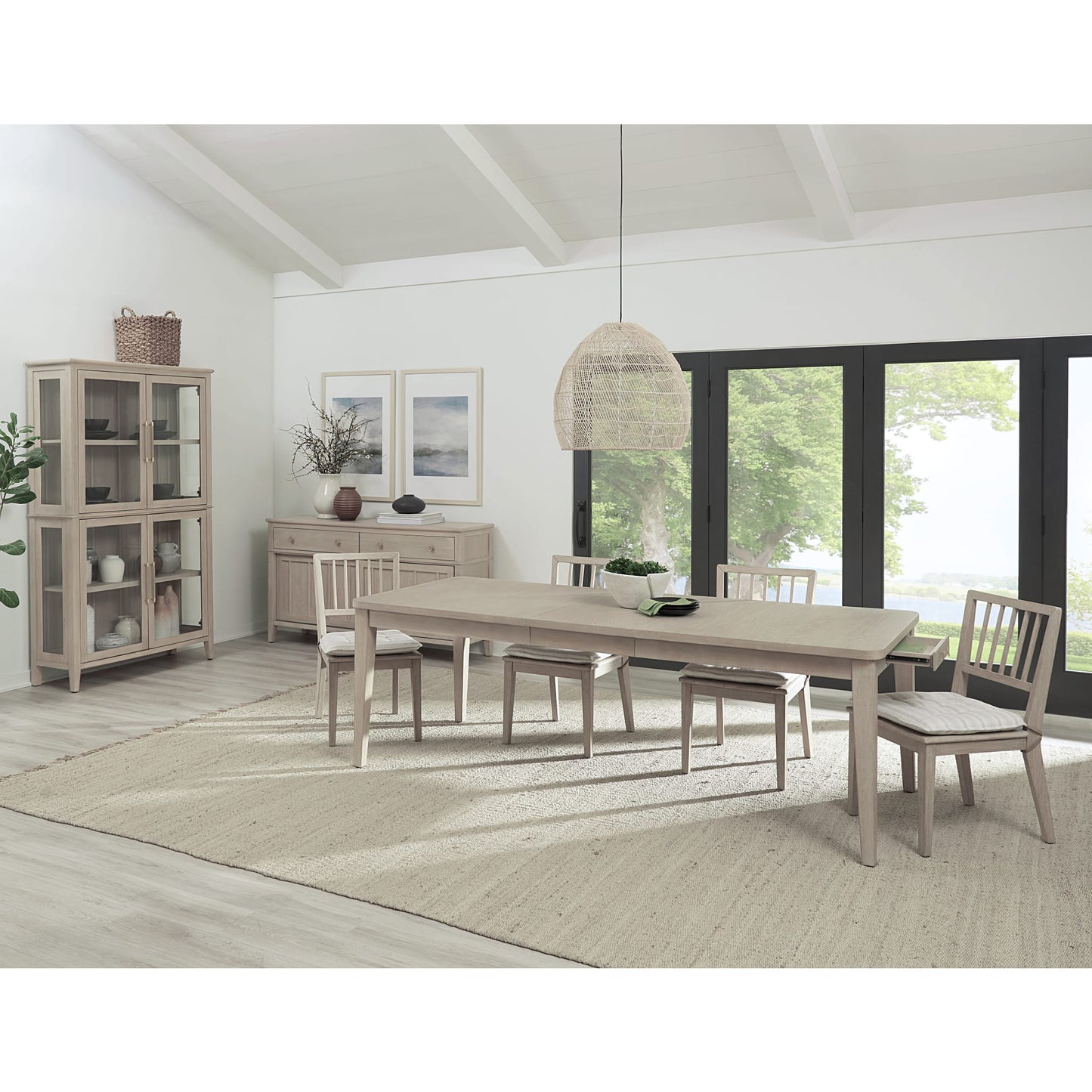 Modus Camden Two Drawer Two Door Oak Wood Sideboard in Chai
