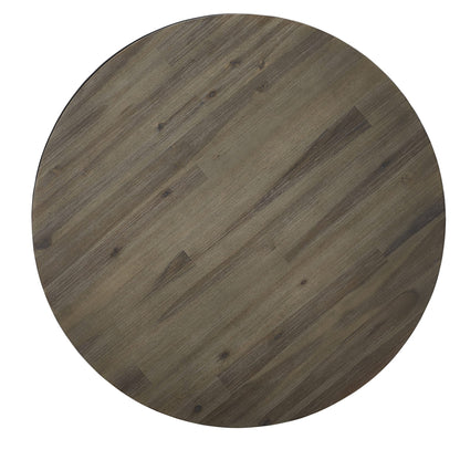 Modus Modus Canyon Solid Wood and Metal Round Coffee Table in Washed Grey