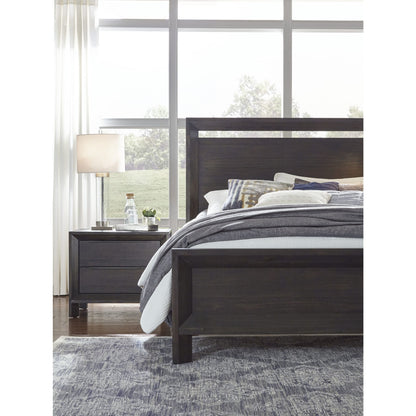 Modus Chloe Wood Panel Bed in Basalt Grey