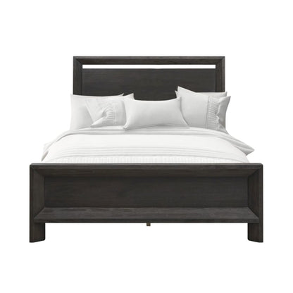 Modus Chloe Wood Panel Bed in Basalt Grey