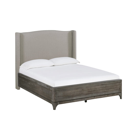 Modus Cicero Upholstered Wingback Bed in Slate Grey
