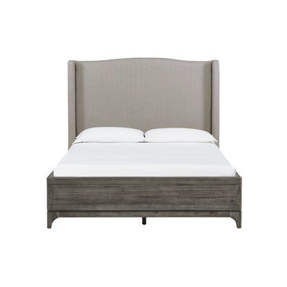 Modus Cicero Upholstered Wingback Bed in Slate Grey