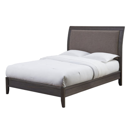 Modus City II Upholstered Sleigh Bed in Basalt Gray