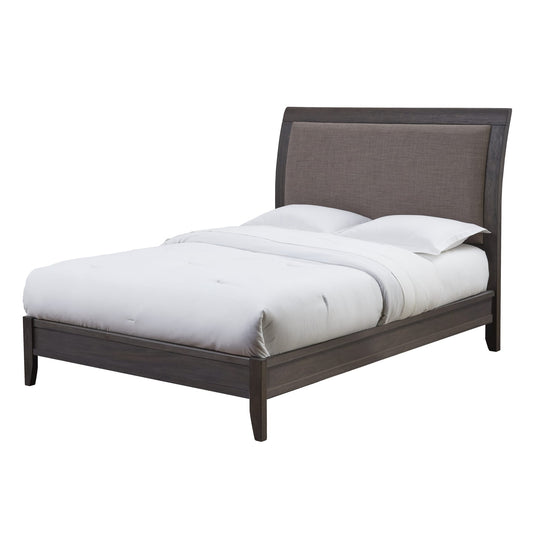 Modus City II Upholstered Sleigh Bed in Basalt Gray