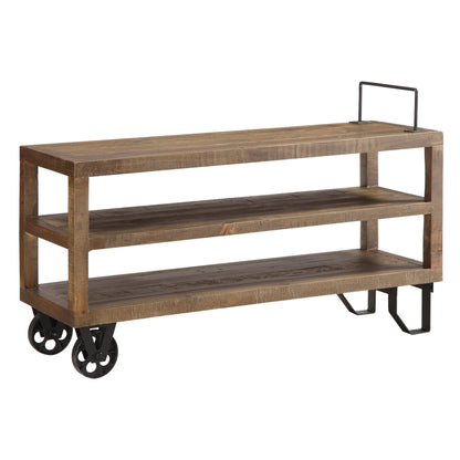 Modus Coalburn Reclaimed Wood Media Console in Russett Brown