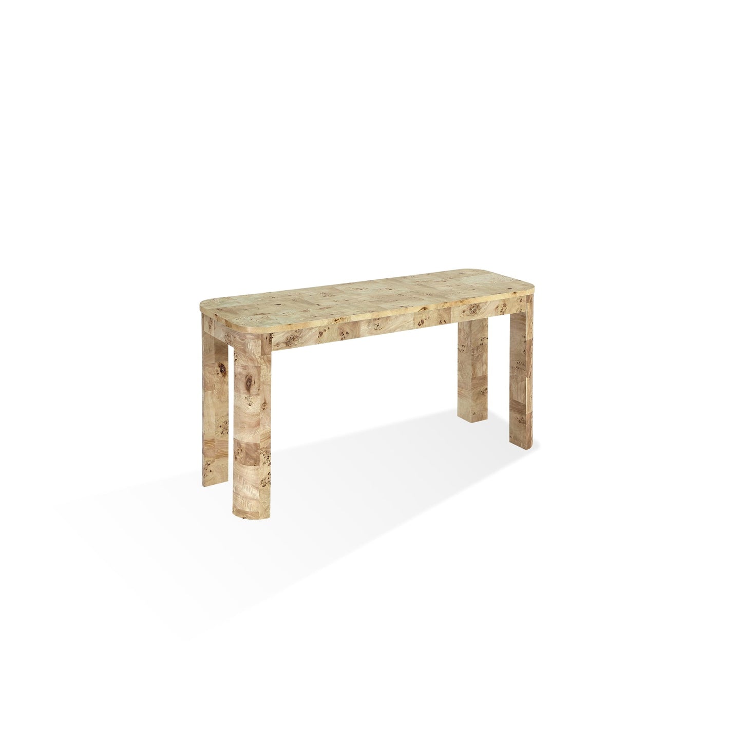 Modus Cosmo Mappa Burl Console Table in Amber Kiss