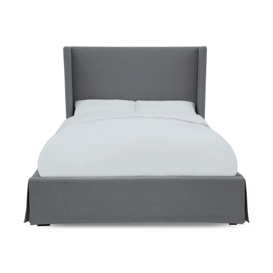 Modus Cresta Skirted Footboard Storage Panel Bed in Fog