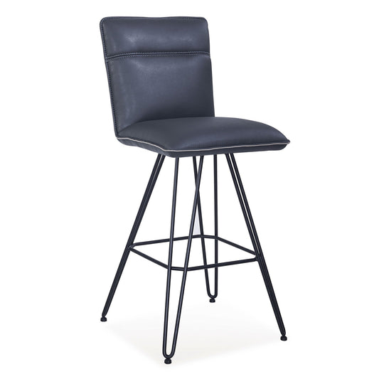 Modus Demi Hairpin Leg Swivel Bar Stool in Cobalt