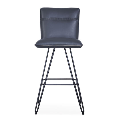Modus Demi Hairpin Leg Swivel Bar Stool in Cobalt