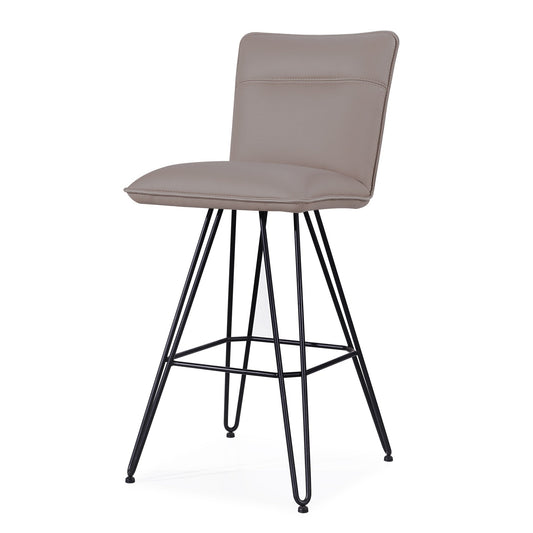 Modus Demi Hairpin Leg Swivel Bar Stool in Taupe