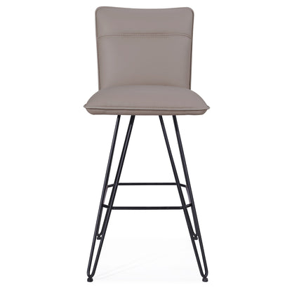 Modus Demi Hairpin Leg Swivel Bar Stool in Taupe