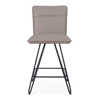 Modus Demi Hairpin Leg Swivel Counter Stool in Taupe