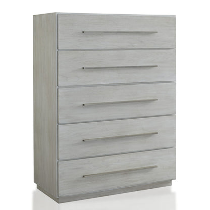 Modus Modus Modus Destination Five Drawer Chest in Cotton Grey