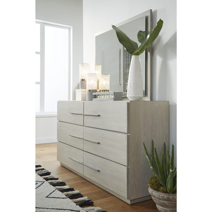 Modus Destination Six Drawer Dresser in Cotton Grey