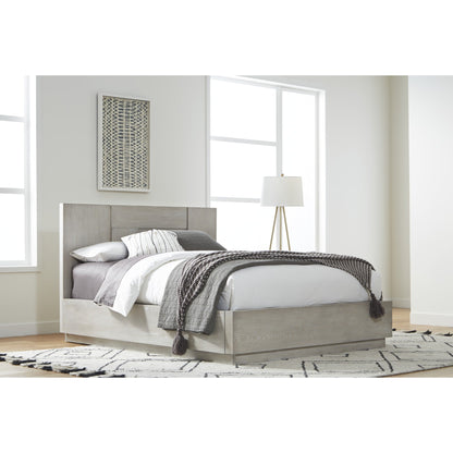 Modus Destination Wood Panel Bed in Cotton Grey