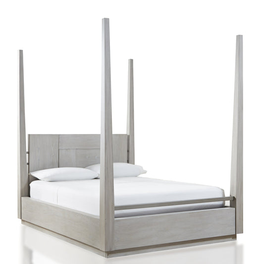 Modus Destination Wood Poster Bed in Cotton Grey