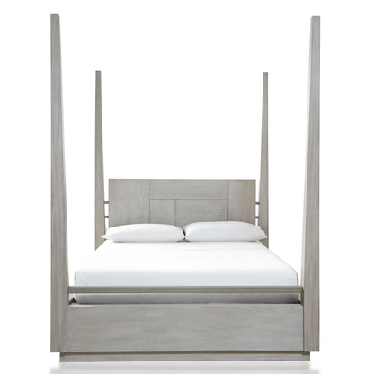 Modus Destination Wood Poster Bed in Cotton Grey