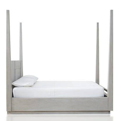 Modus Destination Wood Poster Bed in Cotton Grey