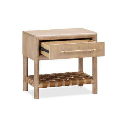 Modus Dorsey One Drawer USB-charging Nightstand in Granola