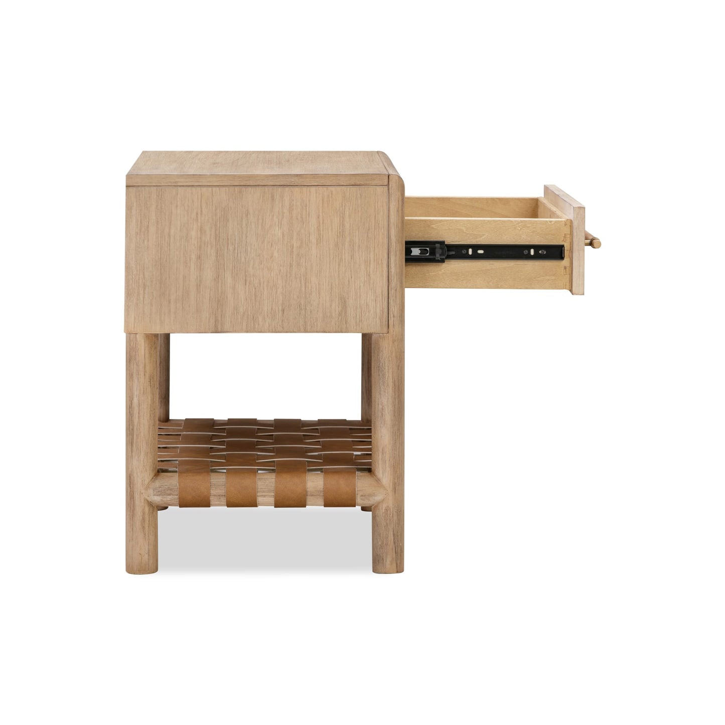 Modus Dorsey One Drawer USB-charging Nightstand in Granola
