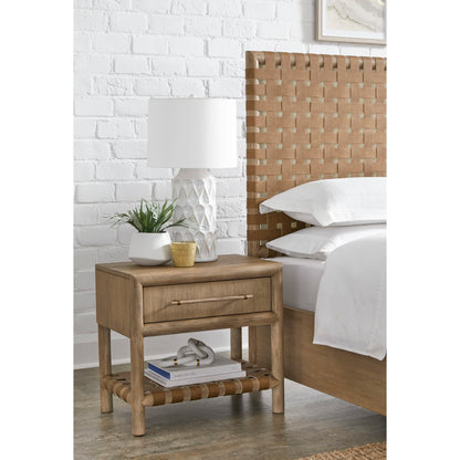 Modus Dorsey One Drawer USB-charging Nightstand in Granola