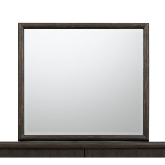 Modus Dorsey Solid Wood and Glass Mirror in Basalt Grey