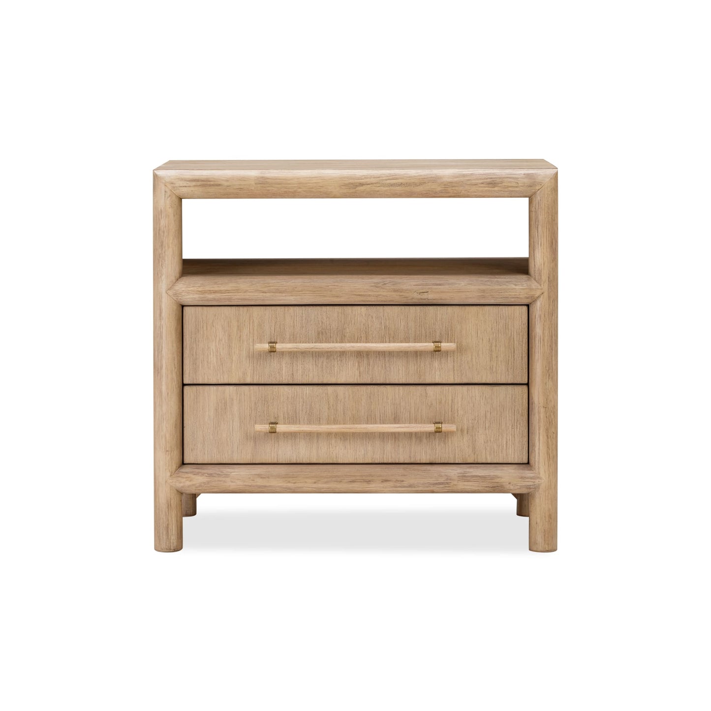 Modus Dorsey Two Drawer USB-charging Nightstand in Granola