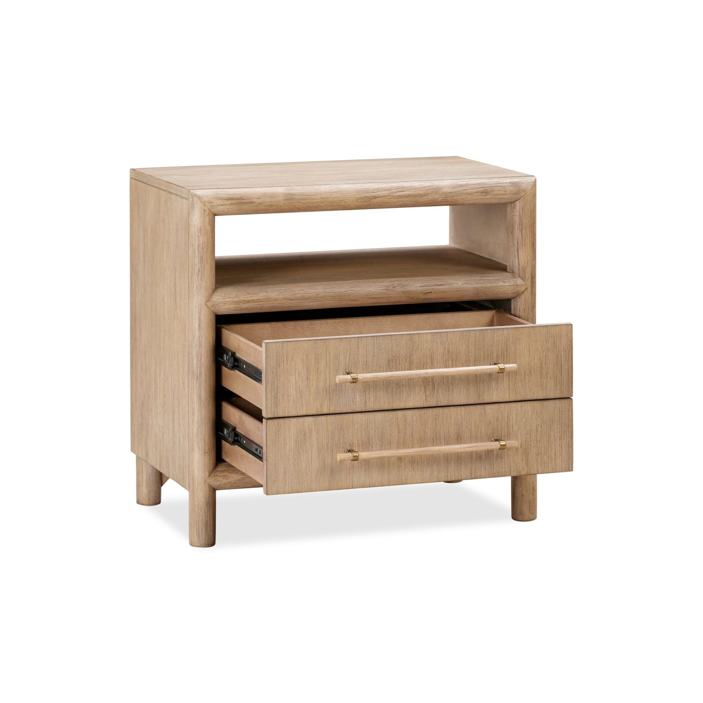 Modus Dorsey Two Drawer USB-charging Nightstand in Granola