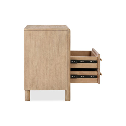 Modus Dorsey Two Drawer USB-charging Nightstand in Granola