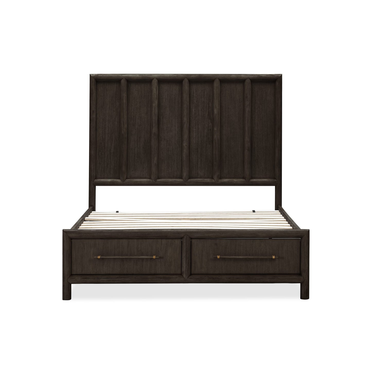 Modus Dorsey Wooden Two Drawer Storage Bed in Basalt Grey