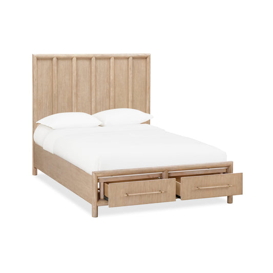 Modus Dorsey Wooden Two Drawer Storage Bed in Granola