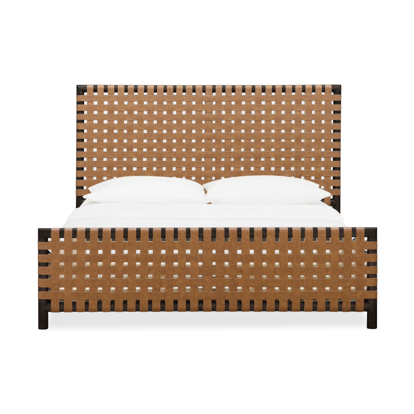 Modus Dorsey Woven Panel Bed in Basalt Grey and Ginger