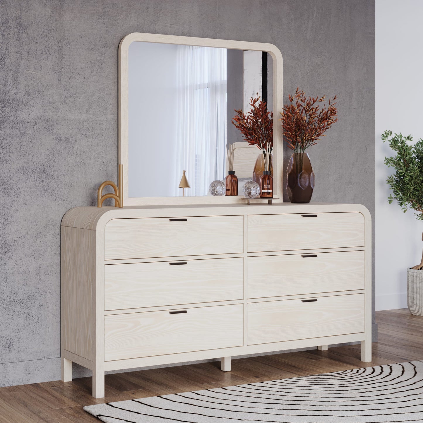 Modus Drake Six Drawer Dresser in Sugar
