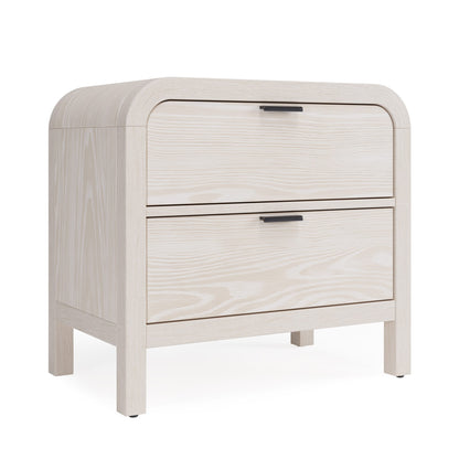 Modus Drake Two Drawer USB-Charging Nightstand in Sugar