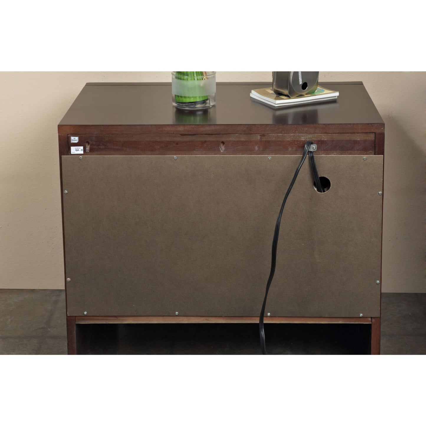 Modus Element Charging Station Nightstand in Chocolate Brown