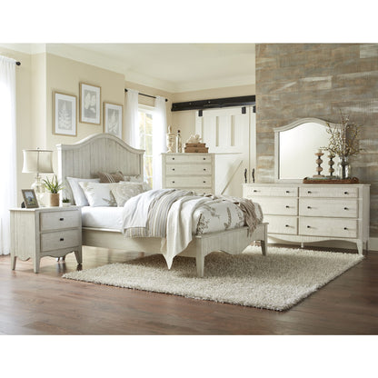 Modus Ella Solid Wood Crown Bed in White Wash