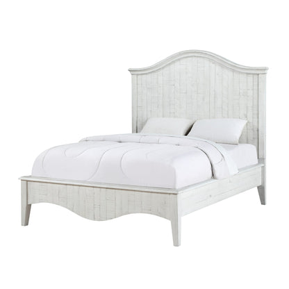 Modus Ella Solid Wood Crown Bed in White Wash