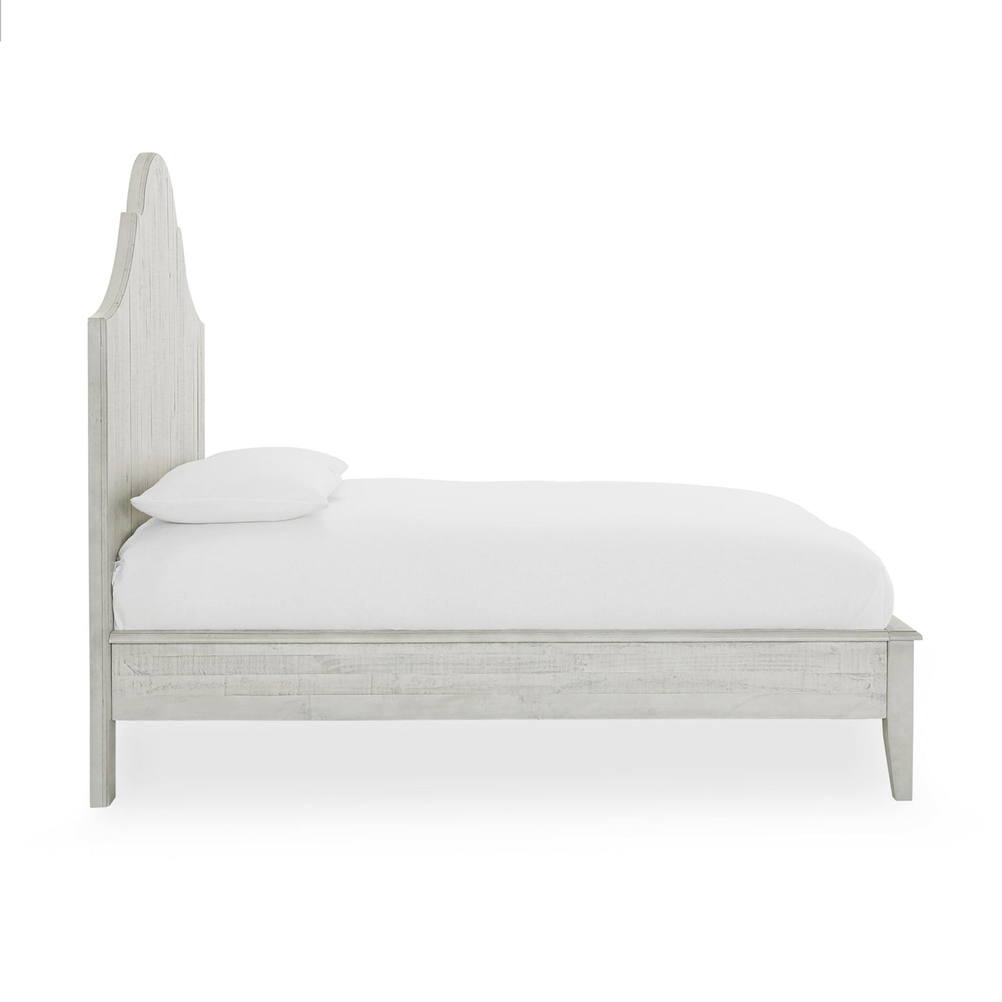 Modus Ella Solid Wood Scroll Bed in White Wash