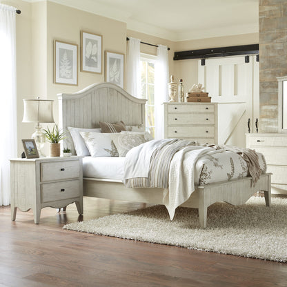 Modus Ella Solid Wood Two Drawer Nightstand in White Wash