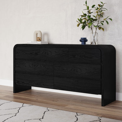 Modus Elora Seven Drawer Dresser in Jet Black Ash