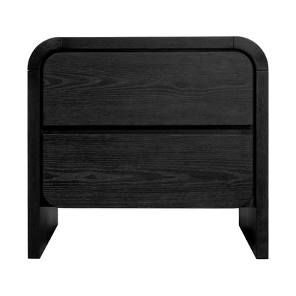 Modus Elora Two Drawer Nightstand in Jet Black Ash