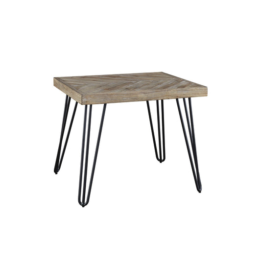 Modus Everson Solid Fir End Table in Sand Dollar